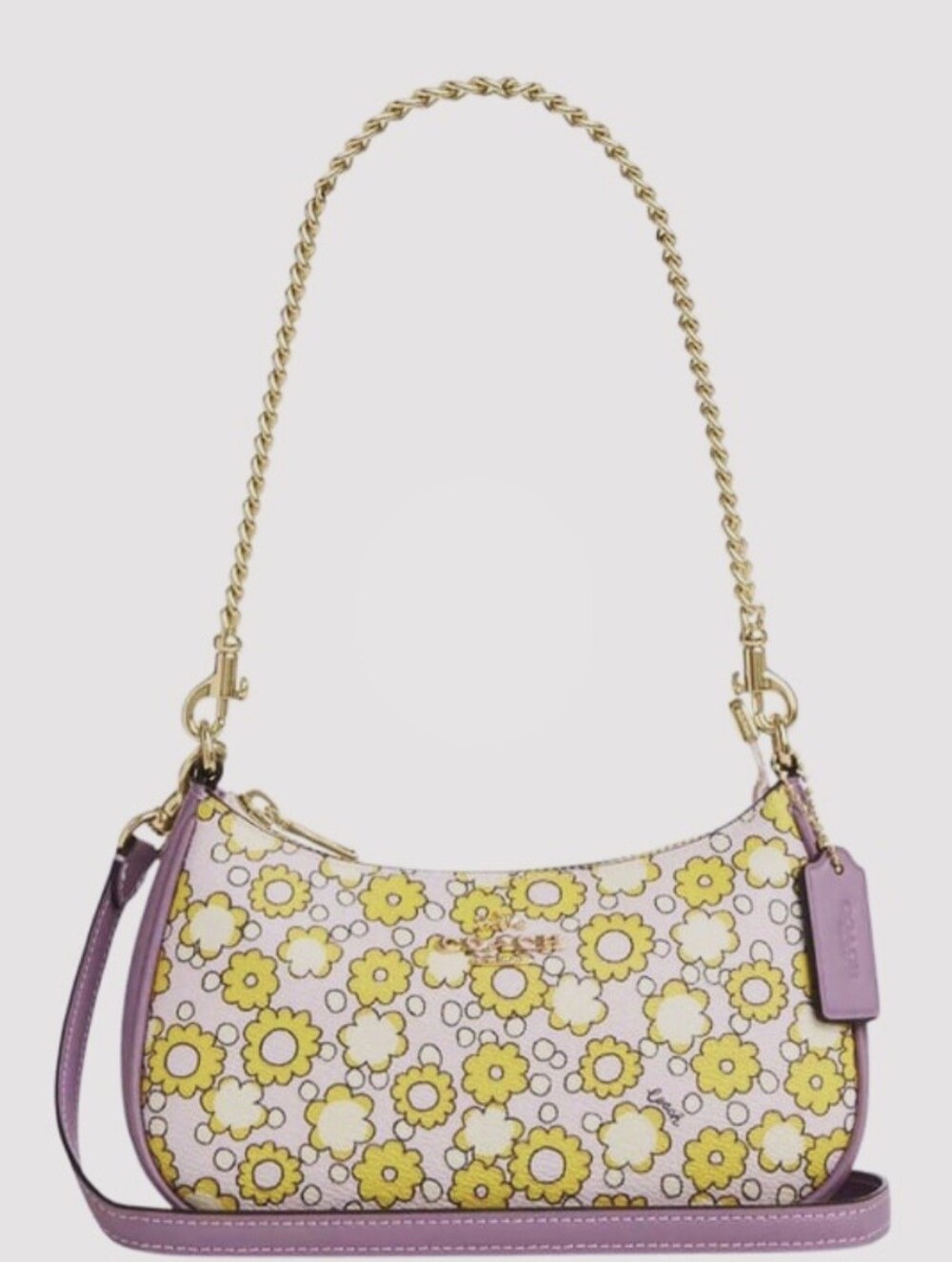 *NWT* COACH Teri Mini Crossbody Bag With Floral Print, Purple Flower Purse